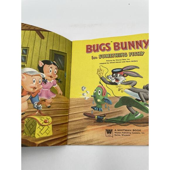 Vintage Whitman Tell A Tale Children’s Book - Bugs Bunny - Something Fishy - Picture 6 of 7